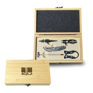 Kit Vinho 5 peças Bambu