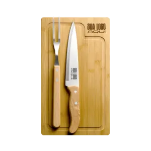 Kit Churrasco em Bambu 4 Peças