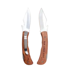 Canivete Premium C/ Abridor Cabo Madeirado